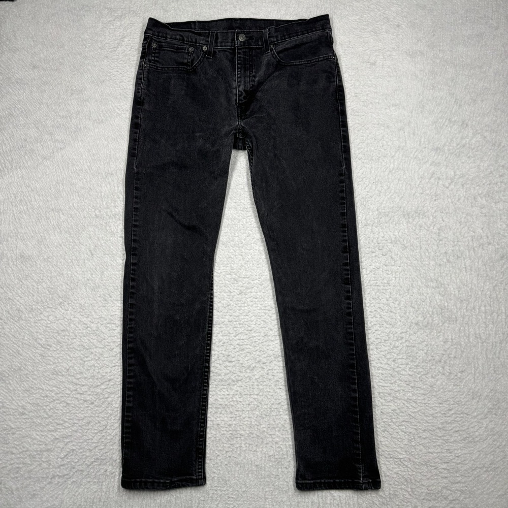 Levi's 502 Regular Taper Jeans Black Denim Pants Men's Size 34x32